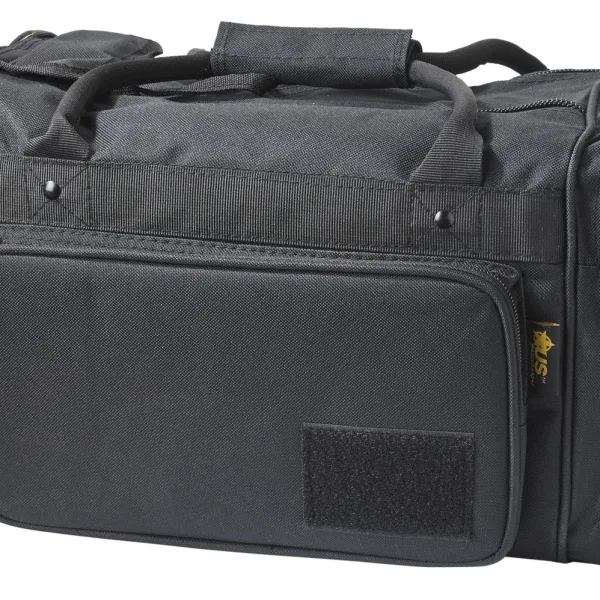 US PeaceKeeper P21115 Medium Range Bag Water Resistant Black 600D Polyester with Pockets, Removable Gun Rug, & Wraparound Handles 18" L x 10" H x 10" D Exterior Dimensions