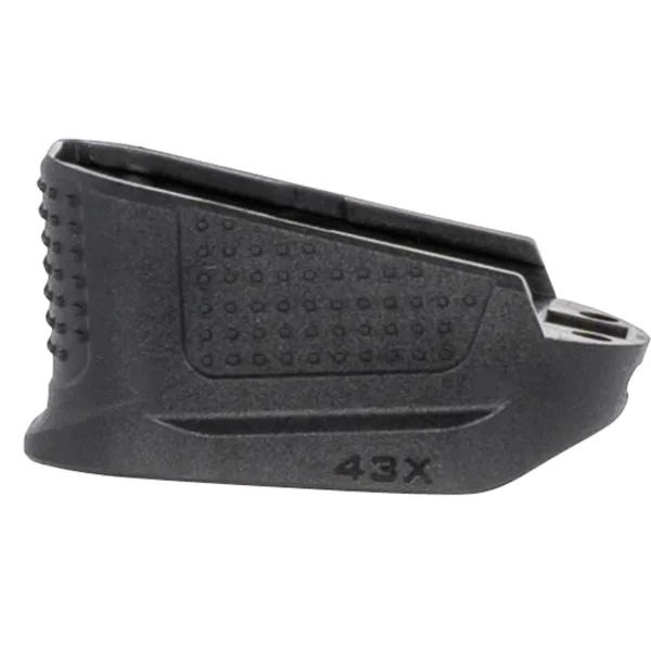 Strike Industries EMPG43XBK Enhanced Magazine Plate  made of Polymer with Black Finish & Extra Gripping Surface for Glock 43X Magazines (Adds 2rds)