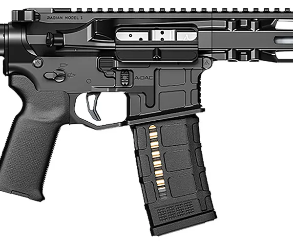 Radian Weapons R0052 Model 1 Pistol 300 Blackout 30+1 9", Black, Billet Rec, M-Lok Handguard, Smooth Buffer Tube (No Brace), Magpul Grip, Ambi Controls, Dead Air QD Flash Hider, Adj. Trigger