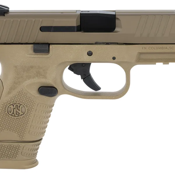 FN 66100818 509 Compact 9mm Luger 3.70" Barrel 12+1 Or 15+1, Flat Dark Earth Polymer Frame With Mounting Rail, Flat Dark Earth Stainless Steel Slide,  No Manual Safety