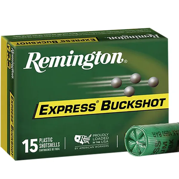 Remington Ammunition 26876 Express Buckshot 12Gauge 2.75" 00Buck Shot 15 Per Box/5 Case