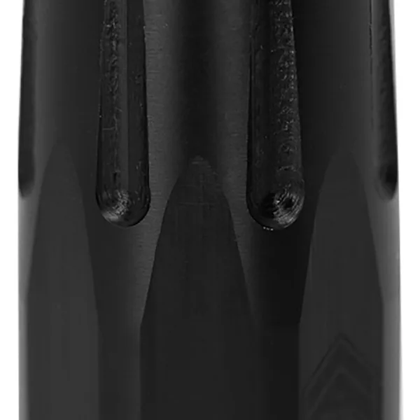 Angstadt Arms AA093LBC01 Blastwave Blast Shield Black Hardcoat Anodized Steel with 2.50" OAL for 9mm Luger 3-Lug Attachments