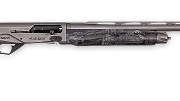 Weatherby XST1228SMG Sorix  Full Size 12 Gauge Semi-Auto 3.50" 2+1 28" Gray Cerakote Vent Rib Barrel & Drilled & Tapped Steel Receiver, Storm Camo Synthetic Stock w/Adj Shim, Ambidextrous