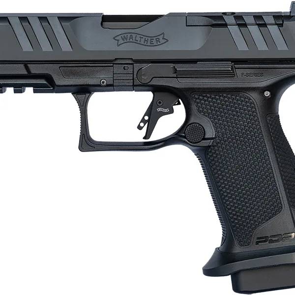 Walther Arms 4796040 PDP F-Series Pro 9mm Luger 18+1 4" Black Steel Barrel, Black Serrated/Optic Ready Steel Slide, Black Polymer Frame w/Picatinny Rail, Medium Backstrap Grip