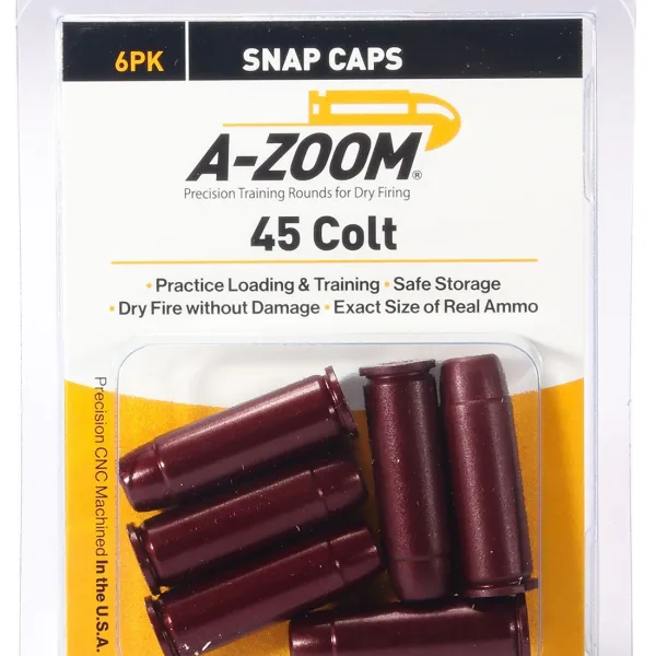 A-Zoom 16124 Revolver Snap Cap 45Colt 6Pack