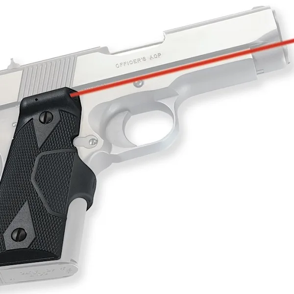 Crimson Trace 011210 Lasergrips  Fits 1911 Compact, Red Laser Black Polymer