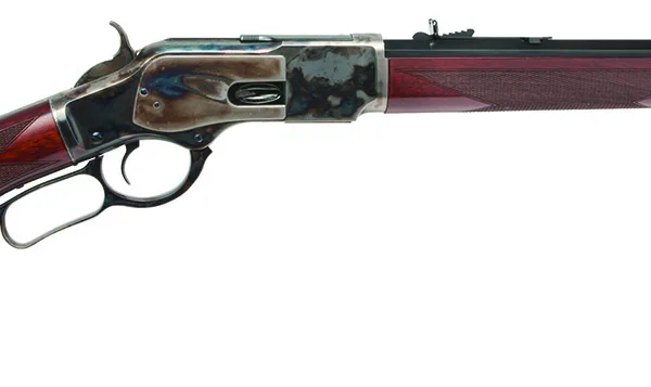 Cimarron CA206 1873 Short Deluxe Full Size 44 Special 10+1, 20" Blued Octagon Steel Barrel, Color Case Hardened Steel Receiver, Walnut Fixed Pistol Grip Stock, Right Hand
