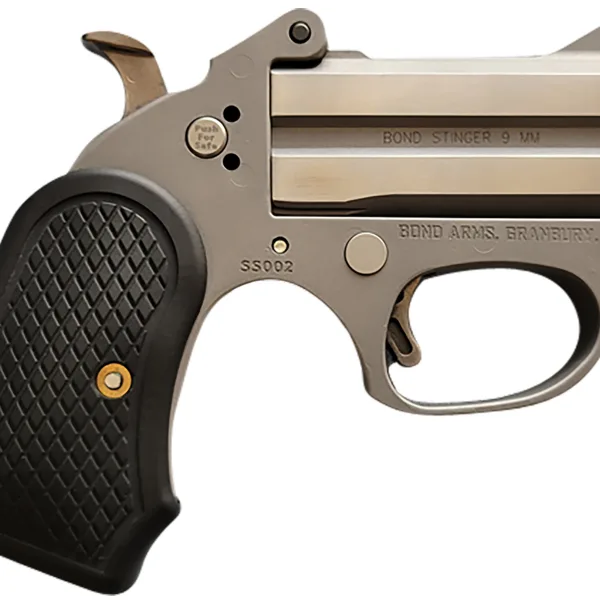Bond Arms BAHB Honey B  22 LR 2rd Shot 3" Matte Stainless Steel Frame Black Extended B6 Resin Grips