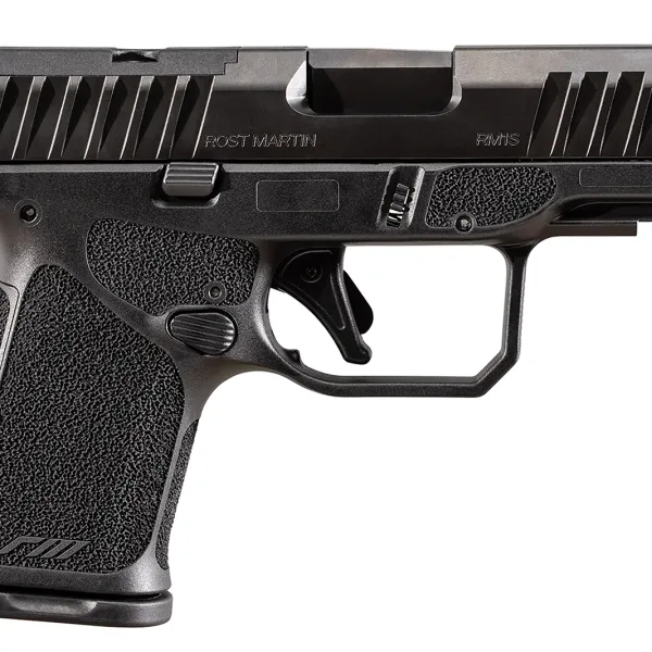 Rost Martin RM1SBLKOSP RM1C  Sub-Compact Frame 9mm Luger 15+1 3.60" Black Match Grade Barrel, Black Tenifer Optic Ready/Serrated Steel Slide, Black Polymer Frame w/Picatinny Rail, Textured Grip