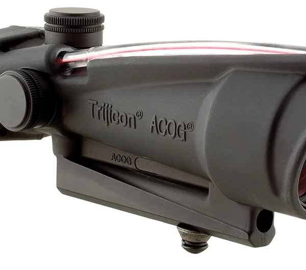 Trijicon 100136 ACOG  Black Hardcoat Anodized 3.5x35mm Illuminated Red Donut .223/5.56 BDC Reticle