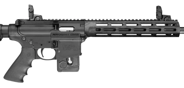 Smith & Wesson 10205 M&P15-22 Sport Performance Center 22 LR Caliber with 10+1 Capacity, 18" Threaded Barrel, Matte Black Metal Finish & Adjustable Vltor Black Synthetic Stock Right Hand