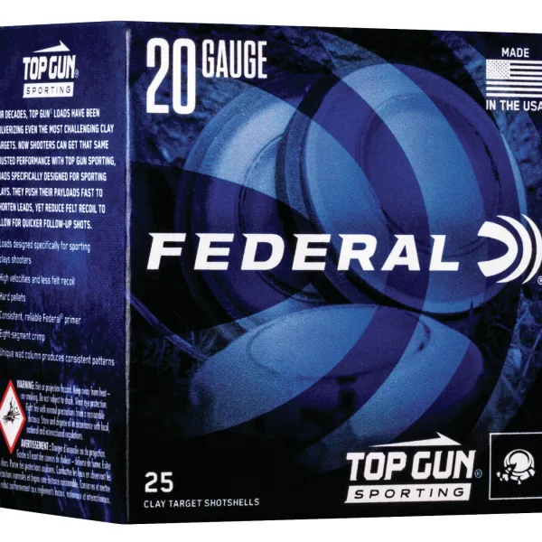 Federal TGS22475 Top Gun  20Gauge 2.75" 7/8oz 7.5Shot 25 Per Box/10 Case