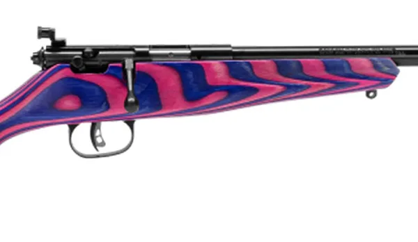 Savage Arms 13797 Rascal  Youth 22 LR 1rd 16.12" Matte Blued Barrel, Matte Blued Carbon Steel Receiver, Boyd's Minimalist Pink & Purple Hybrid Laminate Stock, Right Hand