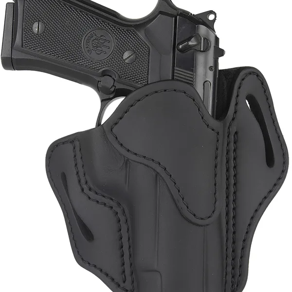 1791 Gunleather ORBH23SBLR BH2.3 Optic Ready OWB Size 2.3 Stealth Black Leather Belt Slide Compatible w/Glock 17/S&W M&P Shield Right Hand