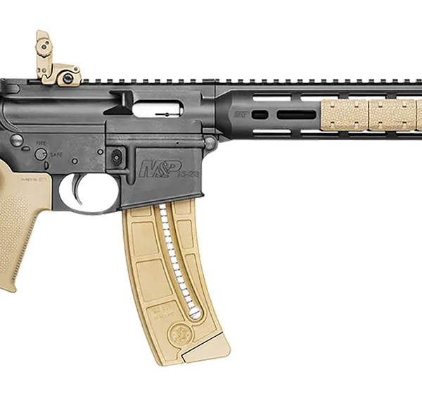 Smith & Wesson 10210 M&P15-22 Sport 22 LR Caliber with 25+1 Capacity, 16.50" Barrel, Matte Black Metal Finish & Adjustable Magpul MOE SL Flat Dark Earth Stock Right Hand