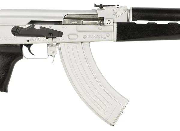 Zastava Arms Usa ZR7762CSB ZPAPM70  7.62x39mm 30+1 16.30" Black Chrome Lined Steel Barrel, Silver Receiver, Black Polymer Handguard, Fixed Dark Walnut Synthetic Stock
