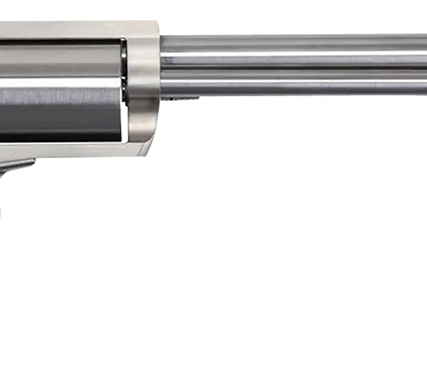 Magnum Research BFR360 BFR  Extra Large 360 Buckhammer 6+1 Shot 10" Brushed Stainless Steel Barrel & Cylinder, Stainless Stainless Steel Frame, Black Rubber Grip, Exposed Hammer