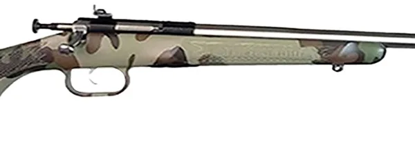 Crickett KSA2171 My First Rifle Gen2 22 S/L/LR Single Shot 16.10" Stainless Steel Barrel & Receiver, M81 Woodland Camo Synthetic Fixed Stock, EZ Loader