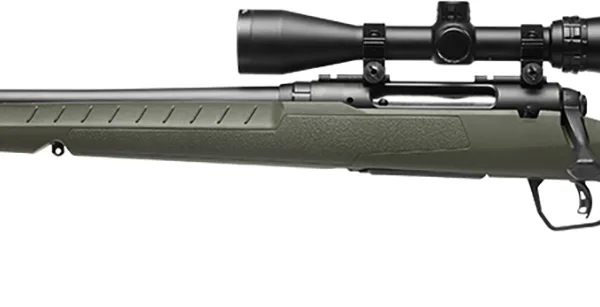 Savage Arms 32237 Axis 2 XP Combo Compact 243 Win 4+1 20" Matte Black Sporter Barrel & Drilled & Tapped Carbon Steel Receiver, Fixed Matte OD Green Synthetic Stock, Left Hand