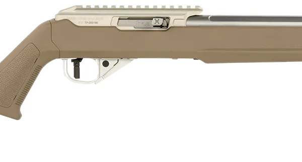 True Precision Inc TP1022FDE3SS TP/22  22 LR 16" Match Grade Barrel, Clear Coat Silver Anodized  Aluminum Receiver w/Picatinny Rail, M-LOK Forend, Flat Dark Earth Magpul Hunter X-22 Polymer Stock
