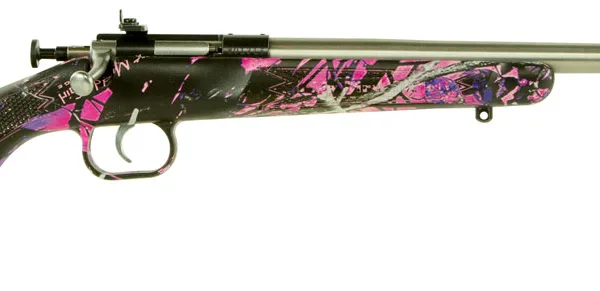 Crickett KSA2167 Youth  22 LR 1rd 16.12" Stainless Steel Barrel, Fixed Front/Adjustable Rear Peep Sights, Hydro Dipped Muddy Girl Synthetic Stock w/11.5" LOP, Rebounding Firing Pin Safety