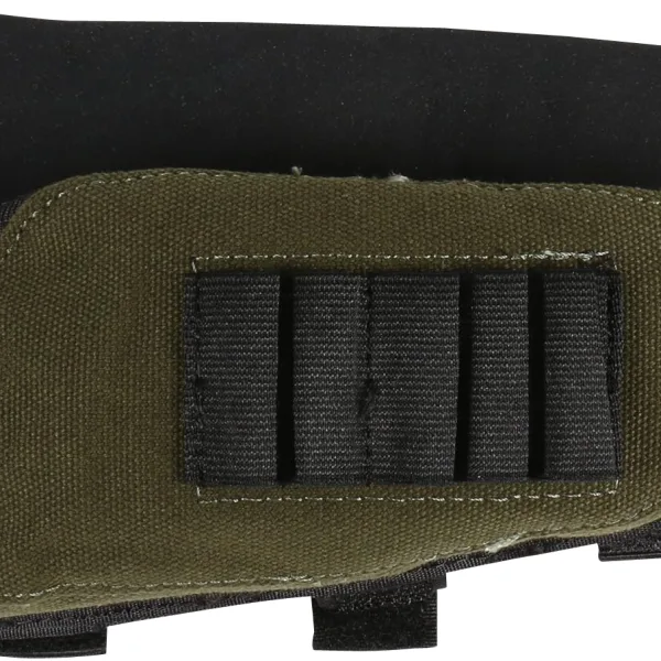Allen 20550 Buttstock Shell Holder  Black/Green Cordura Capacity 5rd Rifle Buttstock Mount