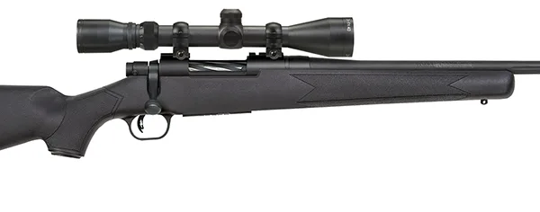 Mossberg 27840 Patriot Super Bantam 243 Win Caliber with 5+1 Capacity, 20" Fluted Barrel, Matte Blued Metal Finish & Black Synthetic Stock Right Hand (Youth) Include 3-9x40mm Scope