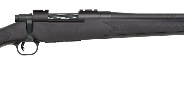 Mossberg 28013 Patriot  Full Size 450 Bushmaster 4+1 20" Matte Blued Fluted Threaded Barrel, Drilled & Tapped Matte Blued Stainless Steel Receiver, Black Fixed Synthetic Stock, Right Hand