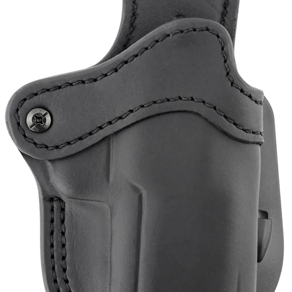 1791 Gunleather ORPDH24SBLR BH2.4 Optic Ready OWB 2.4 Stealth Black Leather Paddle Fits Walther PPQ/Sig P320/Springfield XD-M