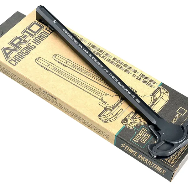 Strike Industries ARCHEL308BK Extended Latch Charging Handle AR-10 Black Anodized Aluminum