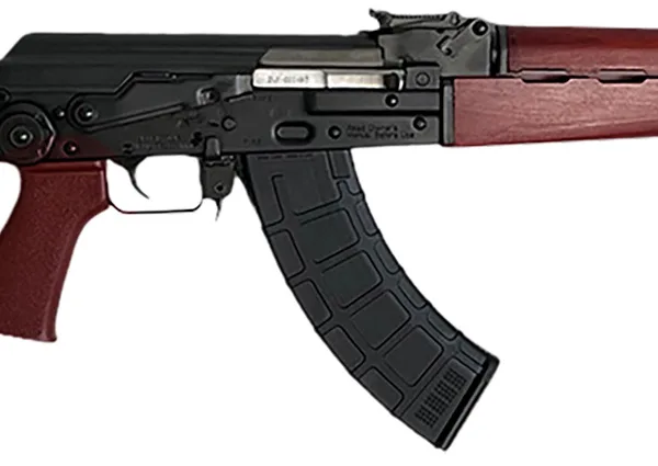 Zastava Arms Usa ZR7762UFSR ZPAPM70  7.62x39mm 30+1 16.30" Black Threaded Barrel, Black 1.5mm Bulged Trunnion Receiver, Serbian Red Wood Handguard, Black Wood Underfolding Stock, Serbian Red Wood Grip