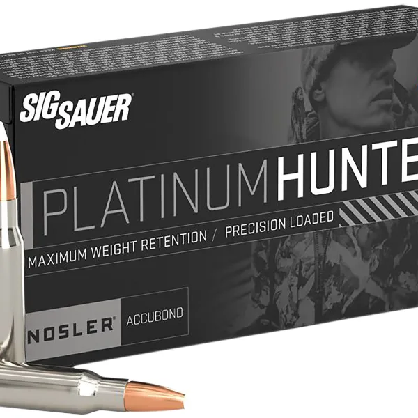 Sig Sauer E308PH16520 Platinum Hunter  308Win 165gr 20 Per Box/10 Case