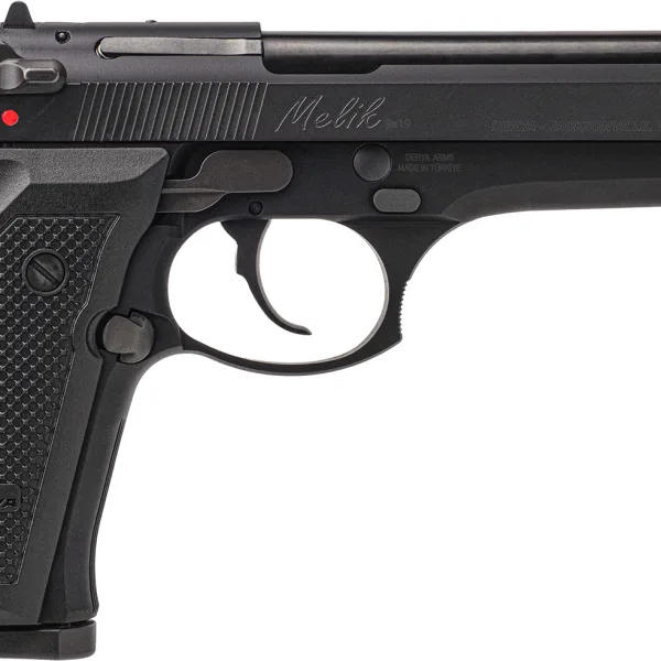 Derya Firearms 15LMELIK9TR Melik  9mm Luger 15+1 4.90" Black Melonite Steel Barrel, Black Melonite Serrated Steel Slide,  Black Aluminum Frame, Black Polymer Grip