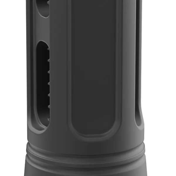 Breek Arms BRK4323 Sentinel Caged Flash Hider Black Nitride Steel 1/2"x28 Threads 9mmLuger Compatible w/ Breek-LOK 3QD
