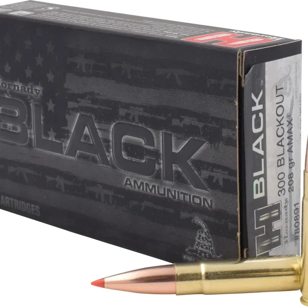 Hornady 80891 Black  300Blackout 208gr Hornady A Max 20 Per Box/10 Case