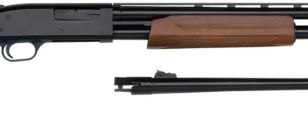 Mossberg 54282 500 Combo Full Size 20 Gauge Pump 3" 5+1 Blued 26" Slugster/24" Fully-Rifled Barrels, Blued Steel Receiver, Fixed Wood Stock, Right Hand, Fully Rifled Bore Barrel