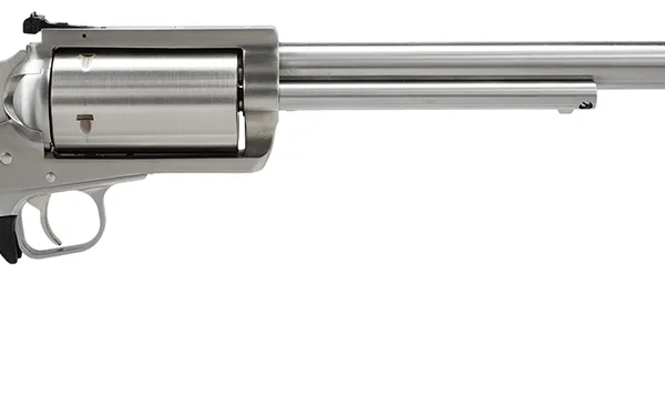 Magnum Research BFR500SW10 BFR Long Cylinder Large Frame 500 S&W Mag 5 Shot, 10" Brushed Stainless Steel Barrel, Cylinder & Frame, Black Rubber Grip, Exposed Hammer