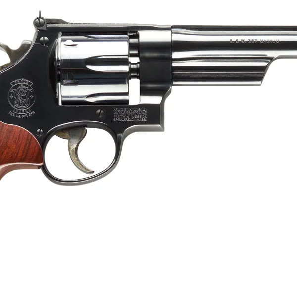 Smith & Wesson 150341 Model 27 Classic 357 Mag or 38 S&W Spl +P Blued Carbon Steel 6.50" Barrel, 6rd  Cylinder & N-Frame, Checkered Square Butt Walnut Grip