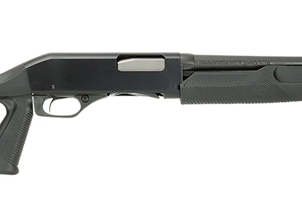 Stevens 19485 320 Security Full Size 12 Gauge Pump 3" 5+1 18.50" Matte Black Carbon Steel Barrel, Matte Black Aluminum Receiver, Fixed w/Pistol Grip Black Synthetic Stock, Ambidextrous