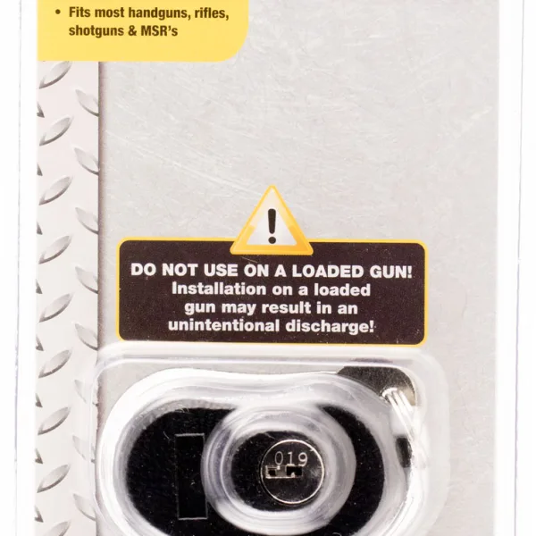 Bulldog BD8001 Trigger Lock  Open With Key Black Metal Firearm Fit- Handgun/Rifle/Shotgun