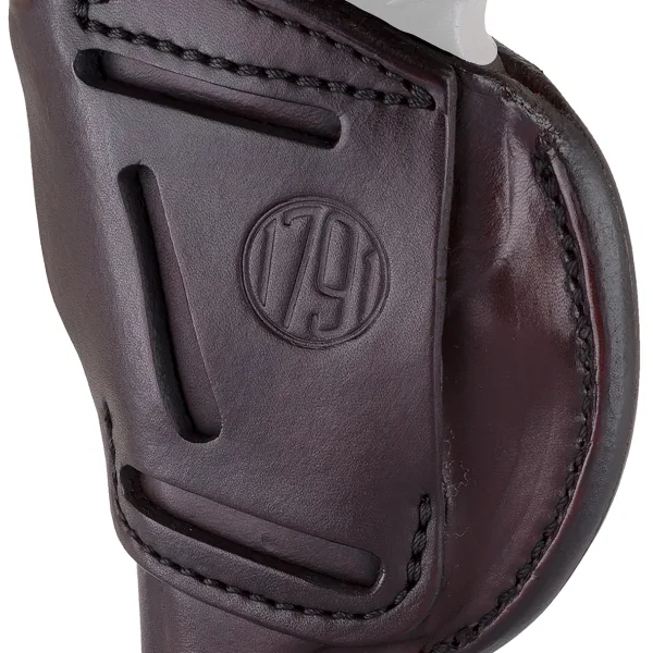 1791 Gunleather 4WH1SBRR 4-Way  IWB/OWB 01 Signature Brown Leather Belt Clip Fits 3-4" Barrel 1911 Right Hand