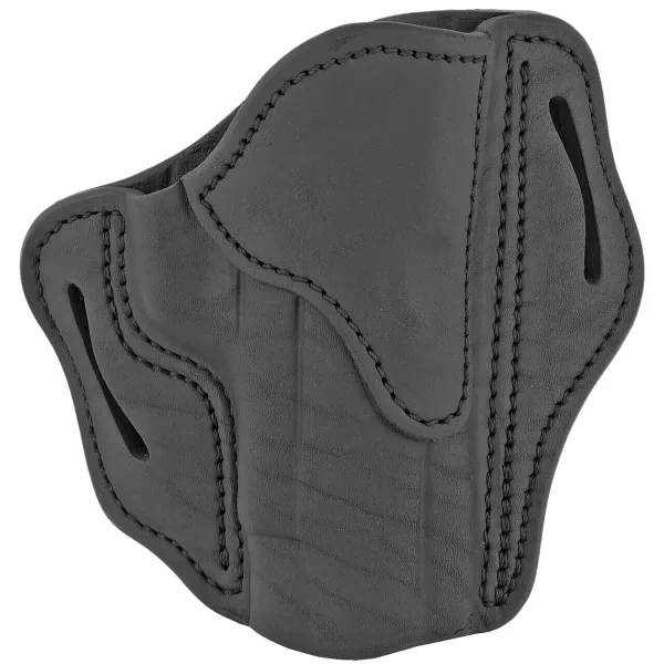 1791 Gunleather BH23SBLR BH2.3  OWB Size 2.3 Stealth Black Leather Belt Slide Compatible w/Glock 17/Sig P226/HK VP9 Right Hand