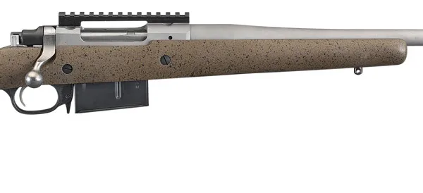 Ruger 47197 Hawkeye Long-Range Hunter Full Size 6.5 PRC 3+1 22"  Matte Stainless Steel Threaded Barrel, Picatinny Rail Stainless Steel Receiver, Black Speckled Brown Adj LOP Laminate Stock