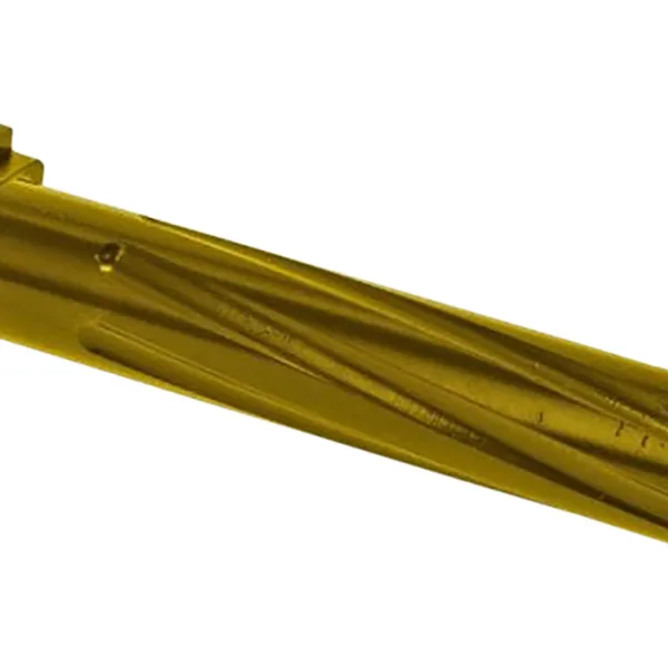 Rival Arms RA20G104E Precision Match Grade 9mm Luger Compatible w/Glock 17 Gen5, 4.49" Fluted Threaded Gold PVD Stainless Steel