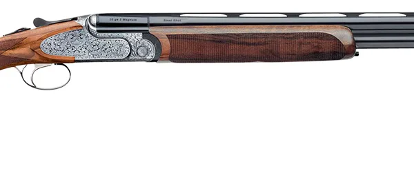 Rizzini USA 510128 Artemis Field Full Size 28 Gauge Break Open 3" 2rd 29" Gloss Blued Anodized Silver Engraved Steel Receiver, Fixed w/Prince of Whales Grip, Oiled Turkish Walnut Wood Stock