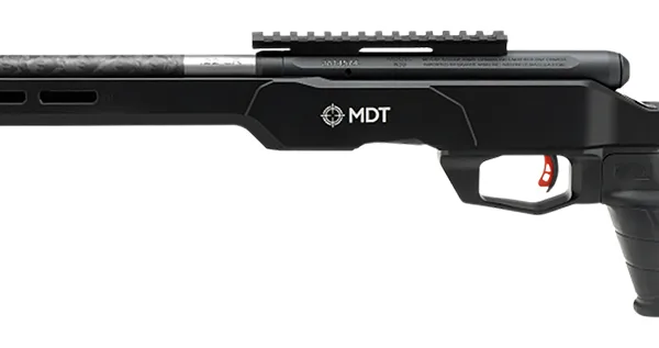Savage Arms 70556 B22 Precision Lite Bolt 22 WMR 18" Carbon Fiber Wrapped Barrel 10+1 Black Rec Black Adjustable MDT Aluminum Chassis Stock Black Polymer Grip Right Hand