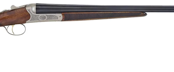 TriStar 38116 Bristol SxS Full Size 16 Gauge Break Open 3" 2rd 28" Blued Side By Side Barrel, Nickel Engraved w/24K Gold Inlay Steel Receiver, Fixed Oiled Turkish Walnut Stock, Right Hand
