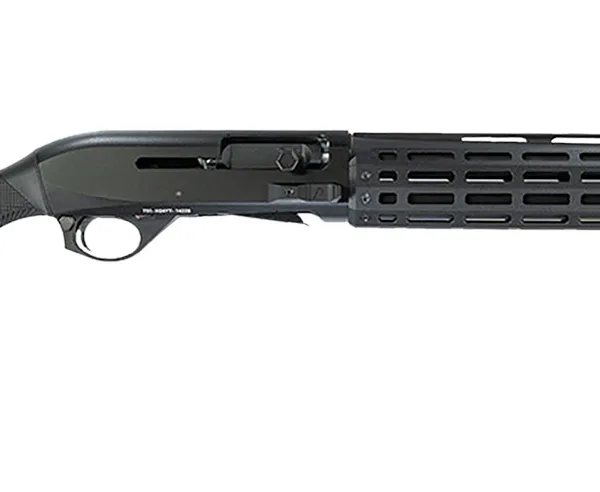 MAC 21000182 Agency Tradesman 2 12 Gauge Semi-Auto 5+1 18.50" Black Chromate Ported Vent Rib Barrel, Black Anodized Picatinny Rail Receiver, Fixed Black Synthetic Stock