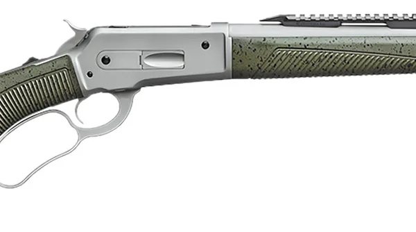 Davide Pedersoli 010G732457 Boarbuster Guidemaster-X 45-70 Gov 5+1 19" Silver Cerakote Threaded Barrel & Receiver w/Picatinny Rail, Green Adj Cheek Riser Synthetic Stock