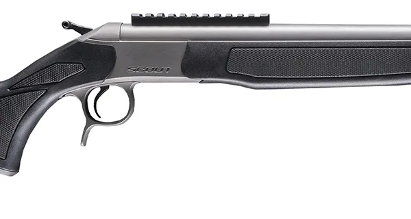 CVA CR4439S Scout Takedown 35 Whelen 1rd 22" Stainless Fluted Threaded Barrel, Stainless Steel Receiver w/Picatinny Rail, Adj Comb & LOP Black Synthetic Stock